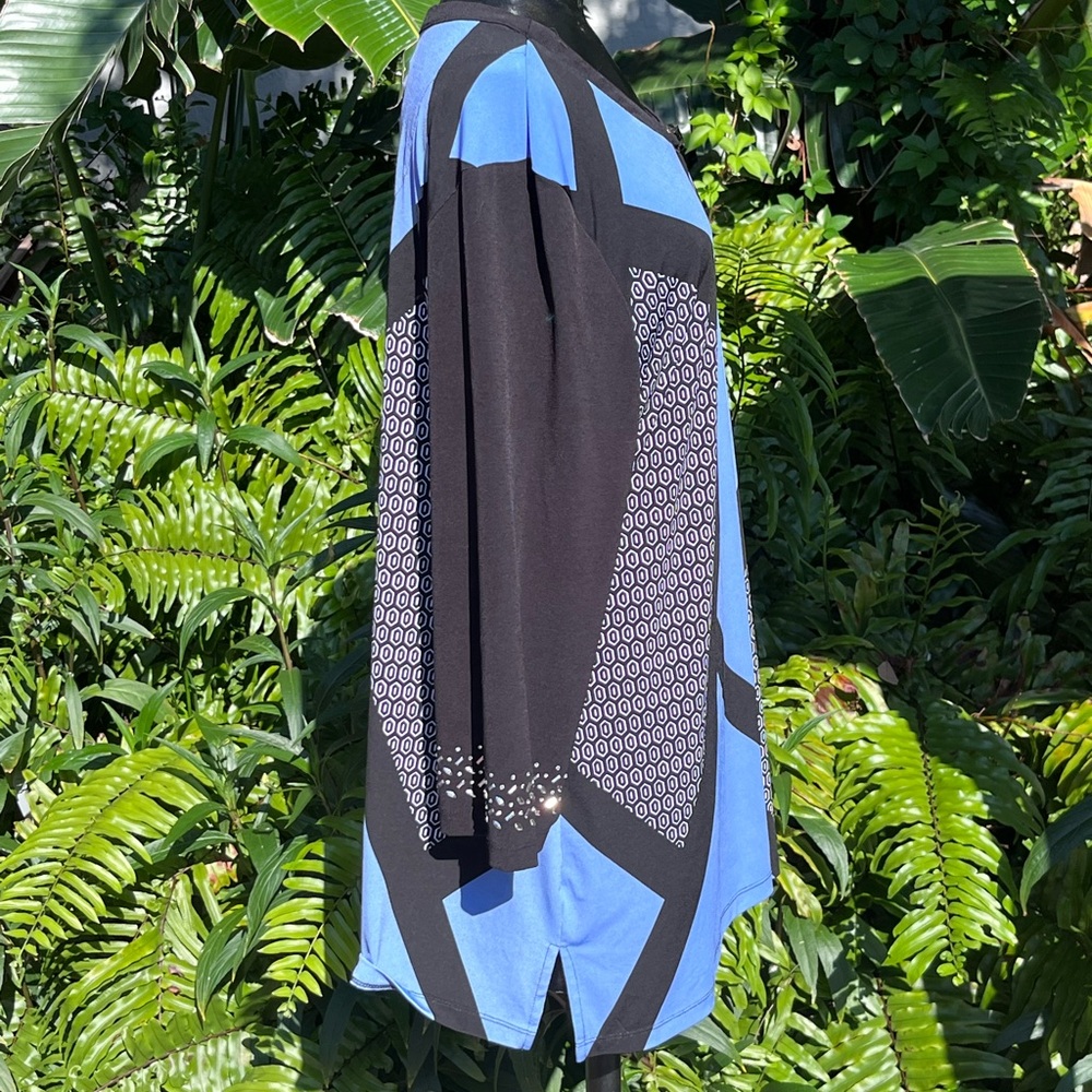 Jm Collection Color Block Top Size Xl - image 4